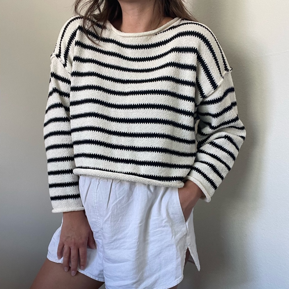 Cropped Striped Sweater - SOLD